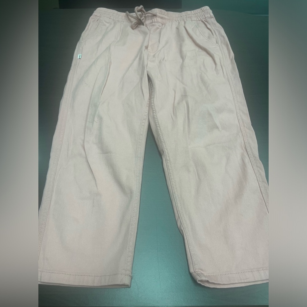 FairPlay Los Angeles salmon colour med cropped gold pants 32